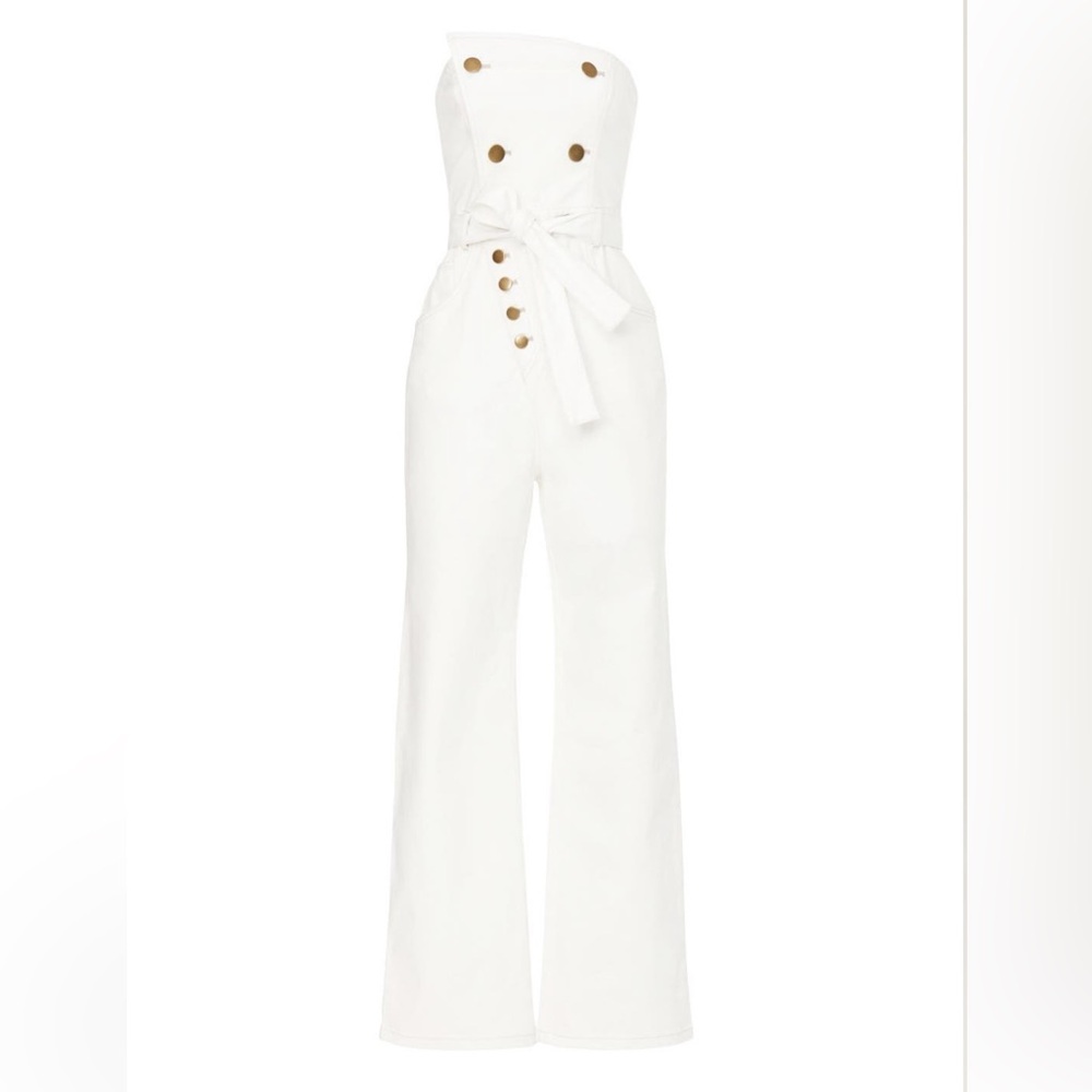 Marissa Webb White Strapless Jumpsuit